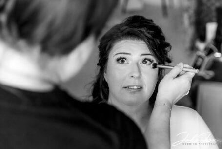 Amy's bridal preparations for her wedding ceremony in Leicester. Image by John Fox Wedding Photography.