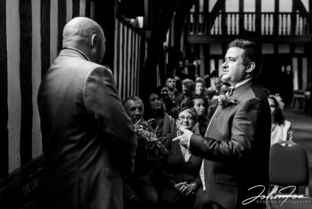 Groom and best man just before the Wedding ceremony begins. Image by John Fox Wedding Photography.
