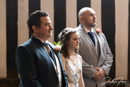 Karl the Groom waiting for the bride. Image by John Fox Wedding Photography.
