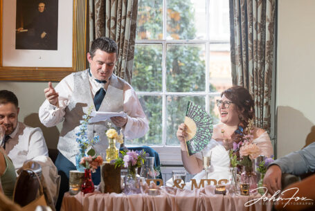 Groom's wedding speech at Wygston’s House in Leicester City
