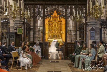 Ashley St John the Baptist Church in Staffordshire. Image by John Fox Wedding Photography.