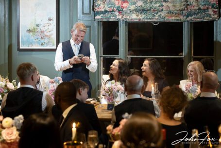 Alex, the groom, giving his speech The Phene, London.