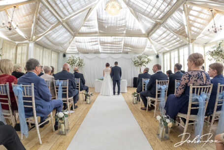 An Intimate Ceremony in the Conservatory at Hadley Park House.