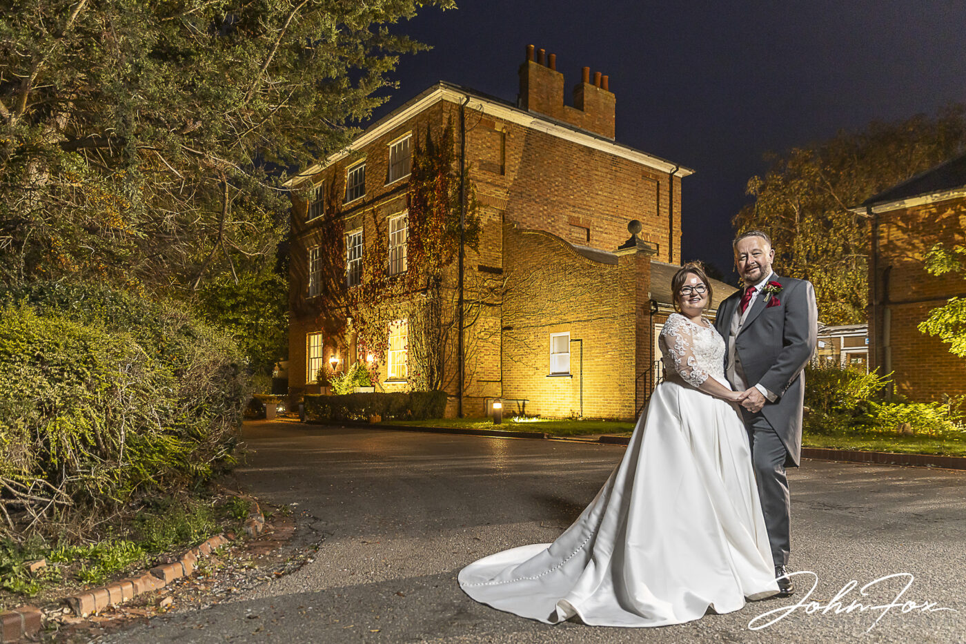 Experienced Milton Keynes Wedding Photographers' evening image of Katie and Matthew celebrating their wedding at the Holiday Inn East.