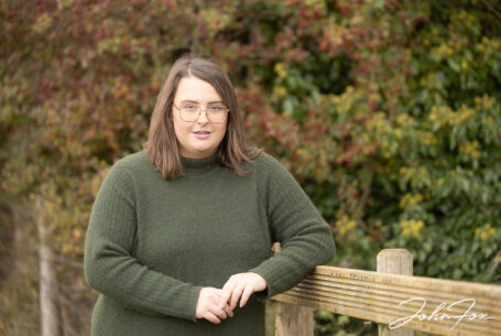 Abigail, the bride to be on the family farm in Northamptonshire