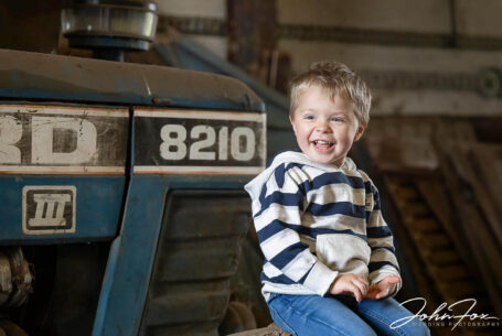 Abigail and Daniel also included their young son in the pre-wedding photo shoot at their farm near Dodford Manor, Northamptonshire