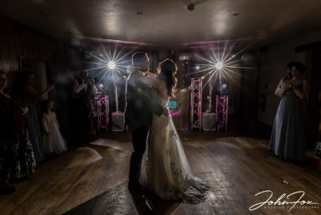 Joanne and James's first dance. Wedding Photography at The Ashes Barns in Staffordshire