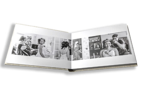 Wedding album showing images of the bridal preparations. West Midlands Wedding Photographer John Fox