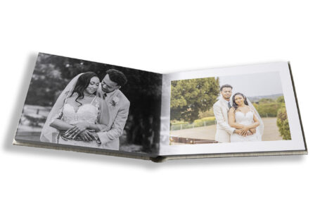 Wedding album showing images of the bride and groom at their West Midlands' Wedding.