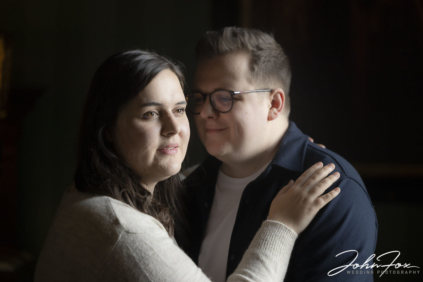 Eloise and Daniel’s pre-wedding photo session at Kilworth House. Leading wedding photographer near you, John Fox Wedding Photography.
