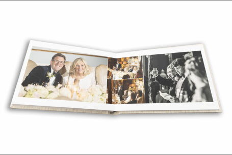 Celia and Adam’s Wedding Speeches showcased on pages from their Wedding Album at Grantley Hall, North Yorkshire.