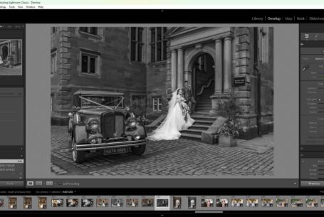 Processing a black and white wedding image in Adobe Lightroom. Professional UK Wedding Photographer, John Fox