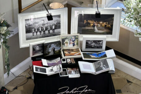 John Fox Wedding Photography Exhibition Stand - at Chicheley Hall. Wedding Photographer covering the Midlands