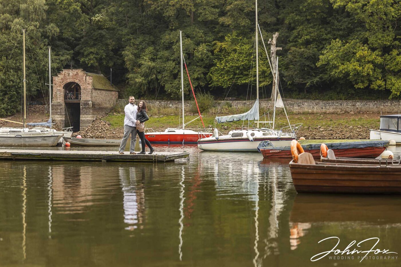 Pre-Wedding Shoot in Staffordshire at Rudyard Lake. Images for Joanne and James's wedding guest book.