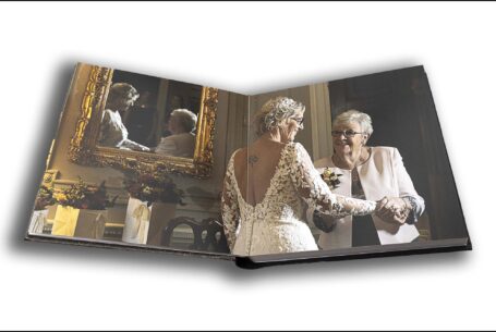 Joanne's Mother giving her her blessing at her Rushton Hall wedding in Northamptonshire