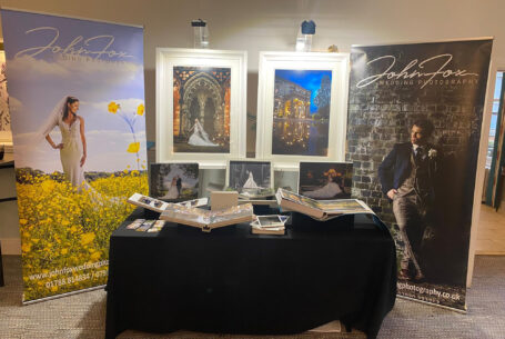 John Fox Wedding Photography Exhibition Stand at Ansty Hall. Wedding Photographer covering the Midlands