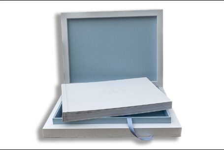 Buckinghamshire Wedding Photography Packages - Emily and Jason’s Wedding Album with it's presentation box