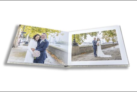 Amanda and Alex’s wedding album showing images of the happy couple after their wedding ceremony in London