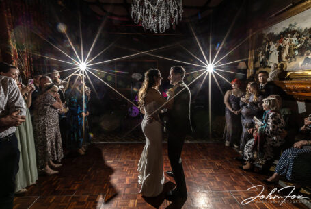 Eleanor and Oliver's first dance on their Wedding Evening at Kilworth House in Leicester.