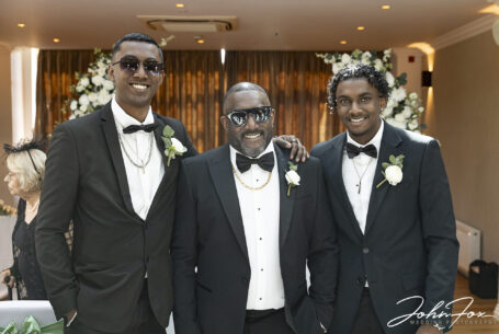 Groom, Philip and the boys, wearing shades and looking cool.