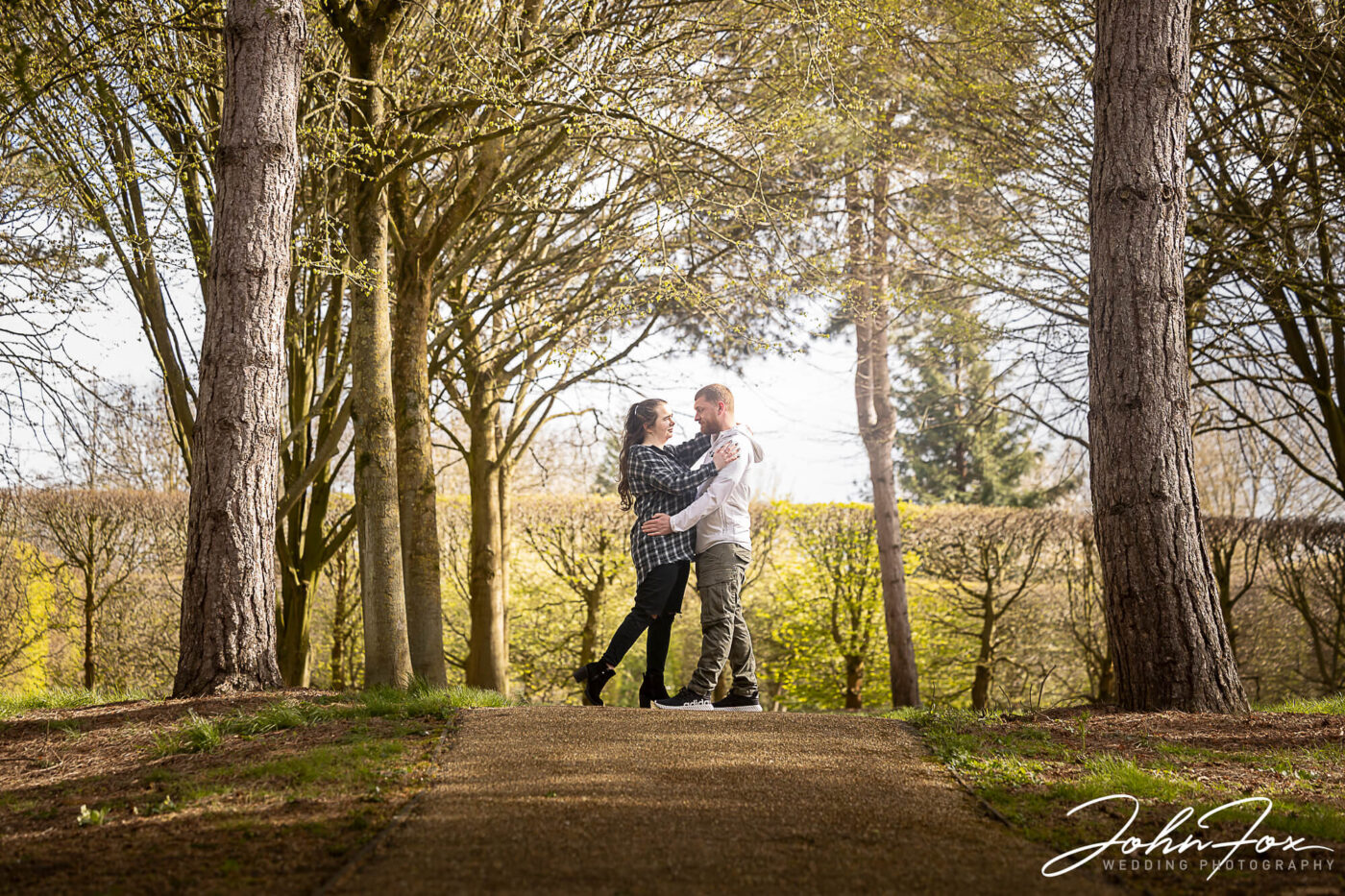 Jade and Lewis at the Tree Cathedral in Milton Keynes. Wedding and Pre-wedding photography in Buckinghamshire
