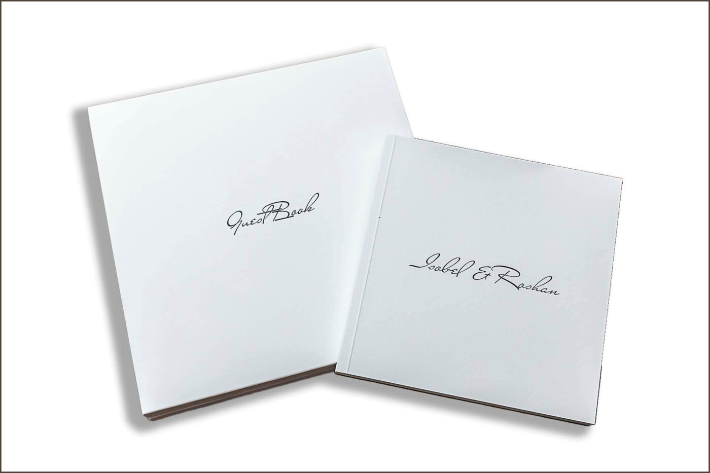 Isobel and Roshan’s Guest Book by Wedding photographer in Rugby, Warwickshire, John Fox